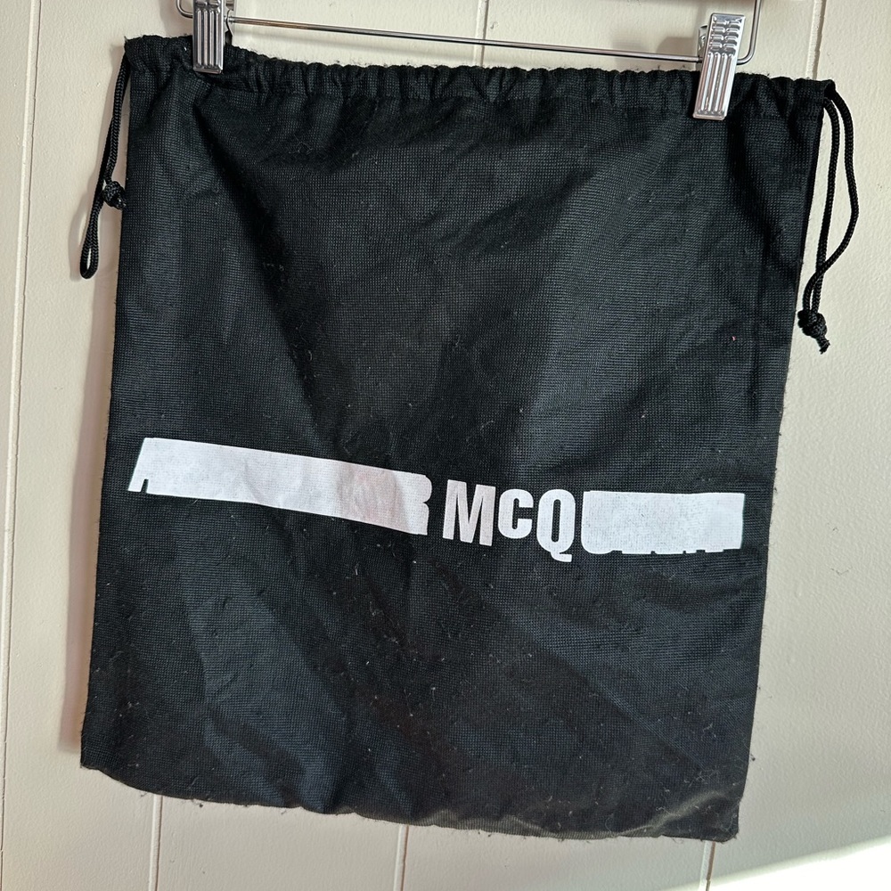Alexander McQueen Black Fabric Dustbag (medium) w/ Spell Out